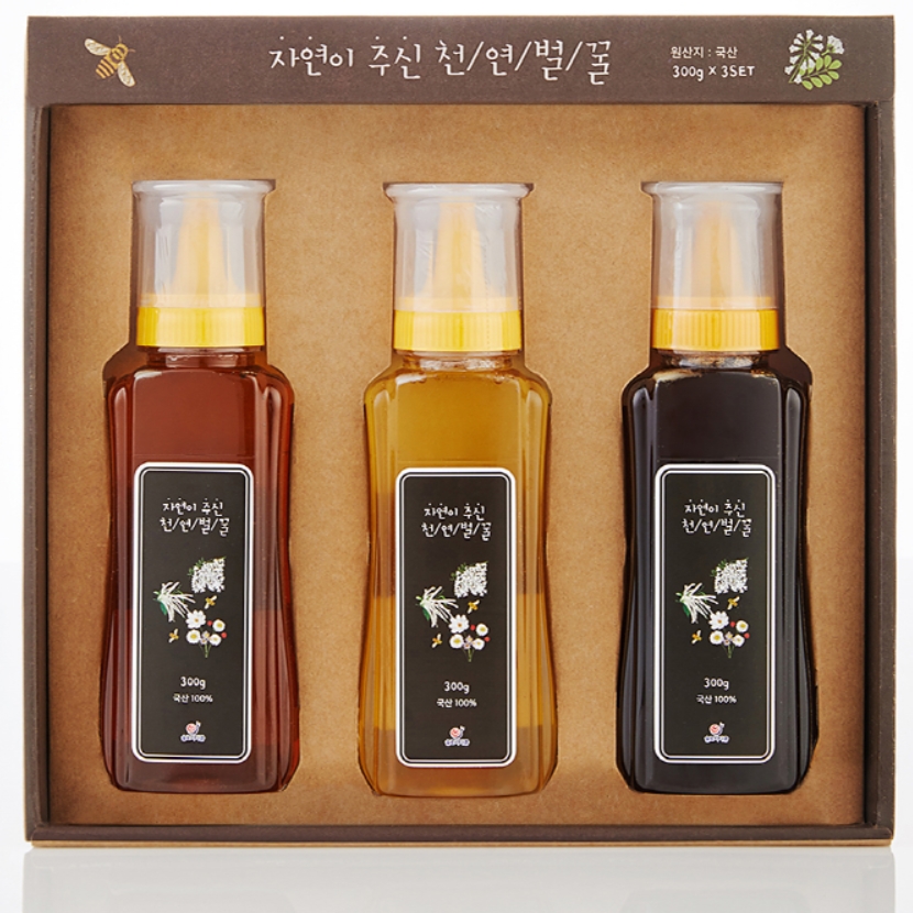 프리미엄 천연벌꿀 선물세트 (야생화 2/아카시아 1) 제품사진